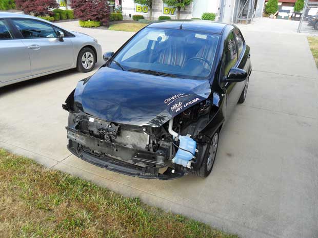 before auto body repairs