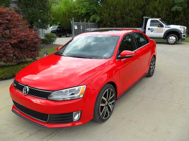 completed auto body repairs